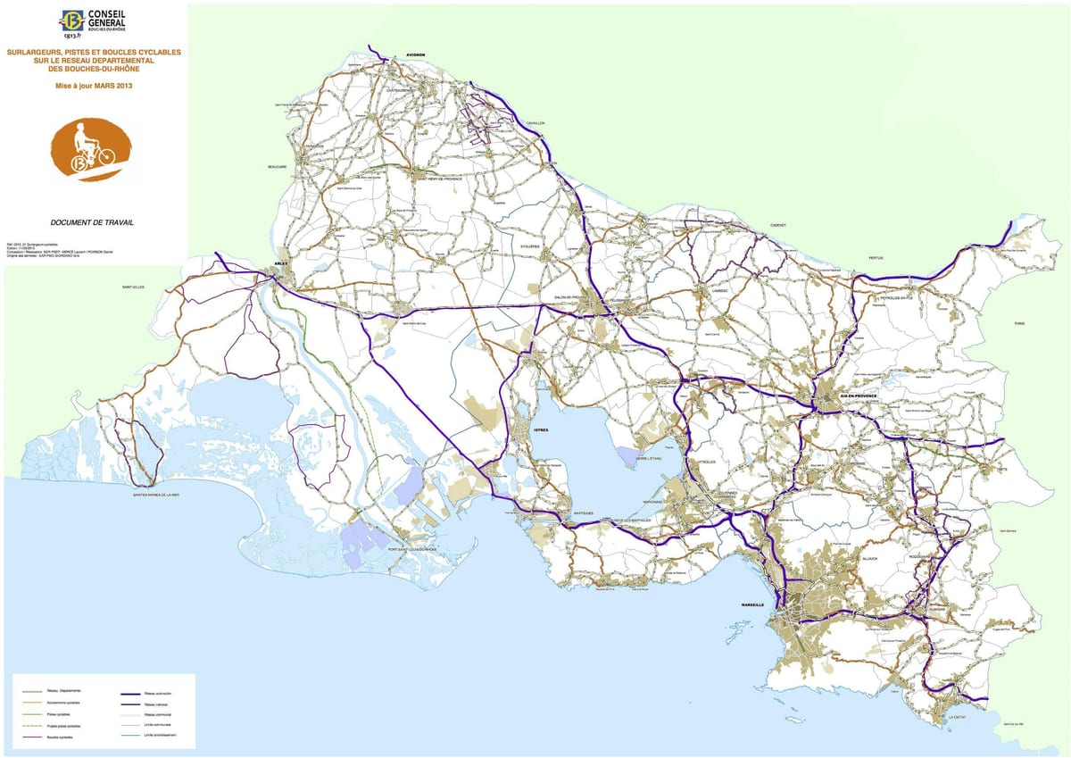 χάρτης της Μασσαλίας ποδήλατο 