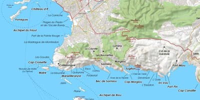 Γεωγραφικό χάρτη της Μασσαλίας