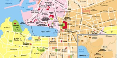 Μασσαλία, γαλλία χάρτης της πόλης